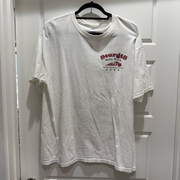 Sturgis Motocycle Rally 2008 White Short Sleeve Graphic T-Shirt XL - Picture 1 of 6